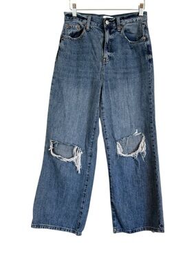 Pistola P6246KEE-ATD Distressed Wide-Leg Jeans – Vintage Wash Women’s Size 26